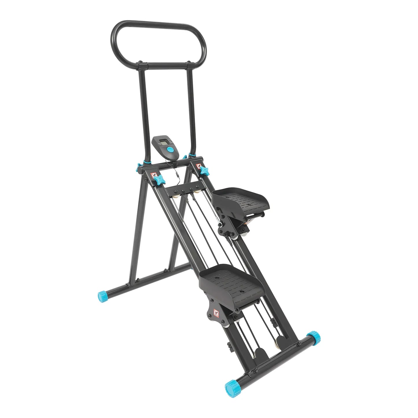 Folding Stair Stepper Vertical Climber Machine 300lbs Load Bearing for Home Gym White/Black