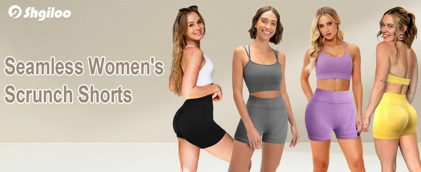 3pcs High Waist Yoga Sports Shorts Solid Colour, High Stretch Fitness Workout Exercise Shorts, Sportswear Breathable Leggings
