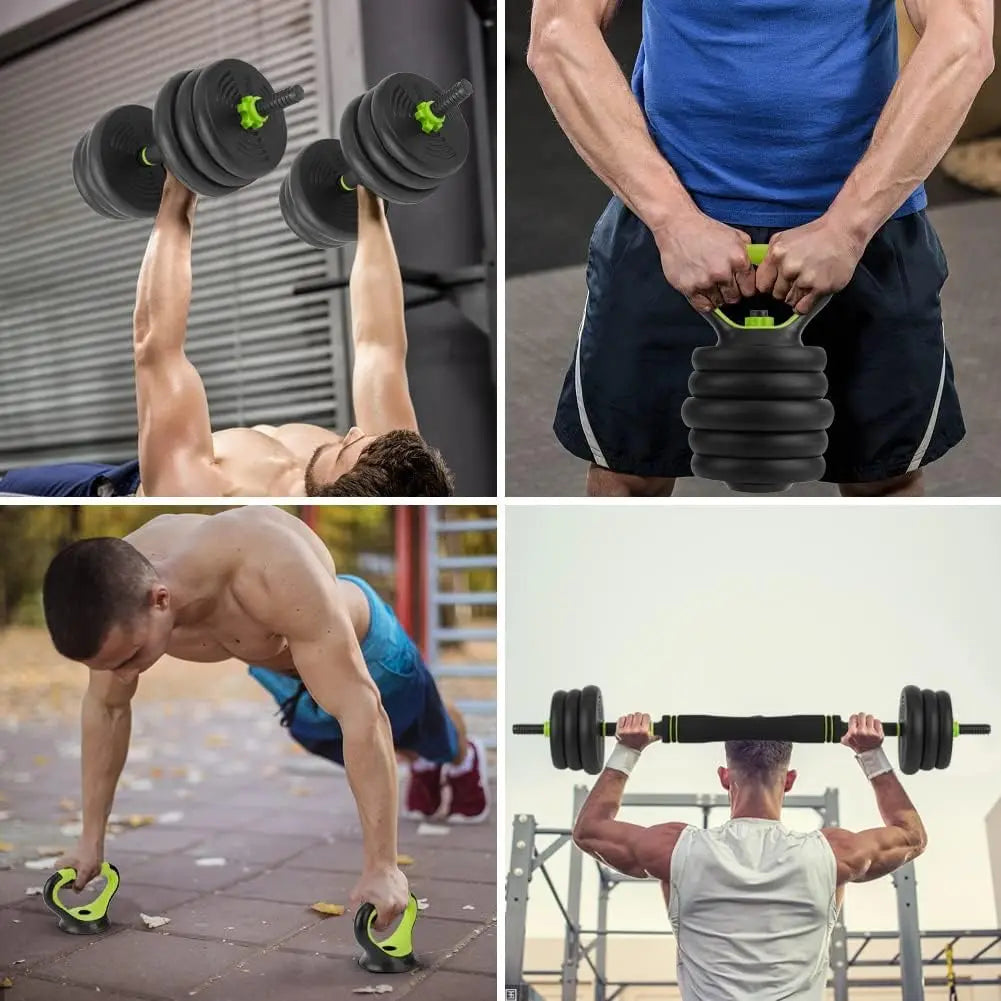 66lbs/88lbs Weight 4 in 1 Adjustable Kettlebell Set Dumbbell Set Used as Kettlebells Barbell Push up Stand for GYM Home