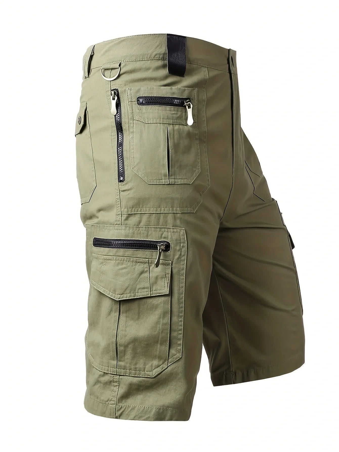 Men's Summer Multi-Pocket Cotton Cargo Capris - Plus Size Casual Shorts for Sports and Outdoor Activities