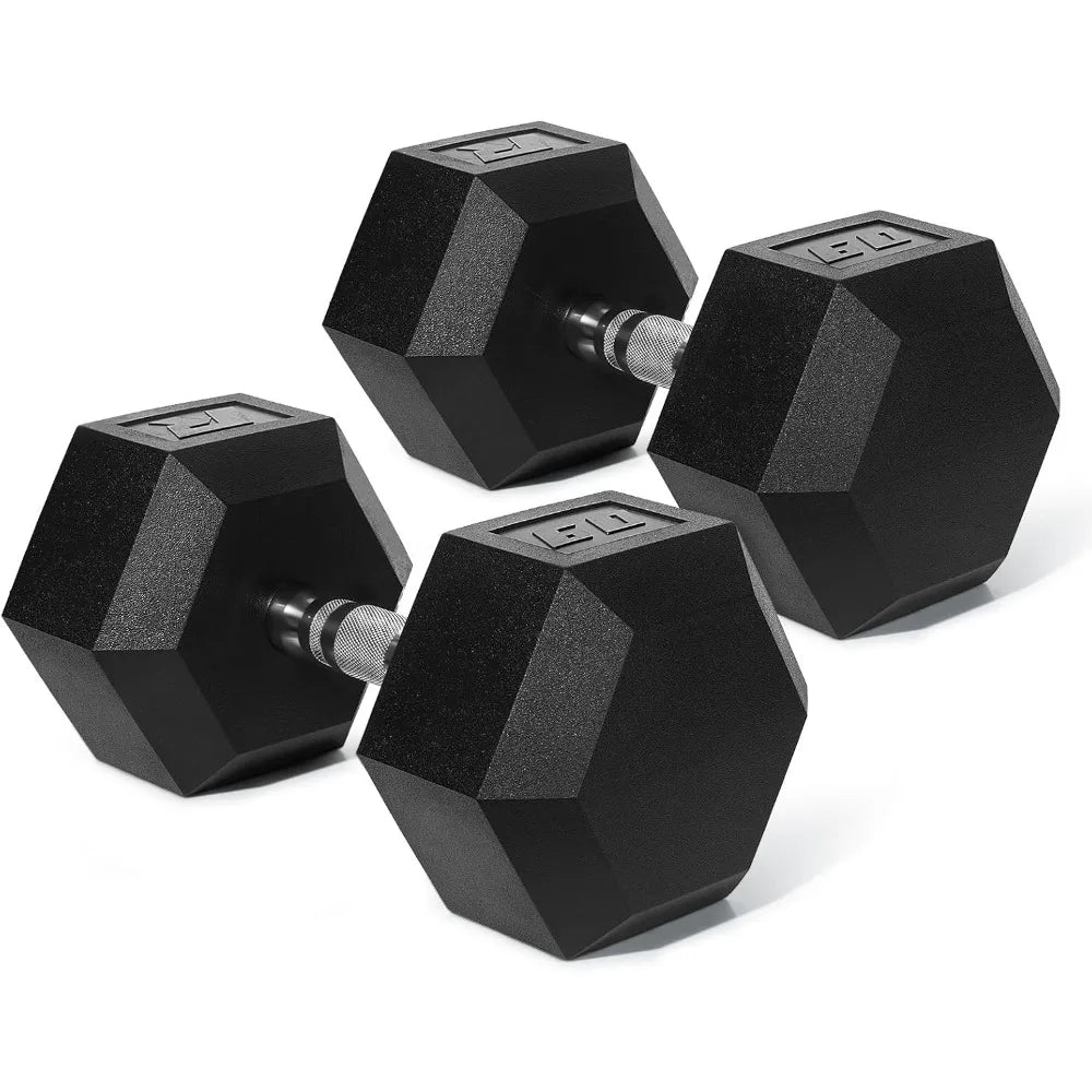 5-650 LBS PVC Encased Hex Dumbbell Sets with Optional Rack for Home Gym, Hand weight with Chrome Handle for Strength Training,