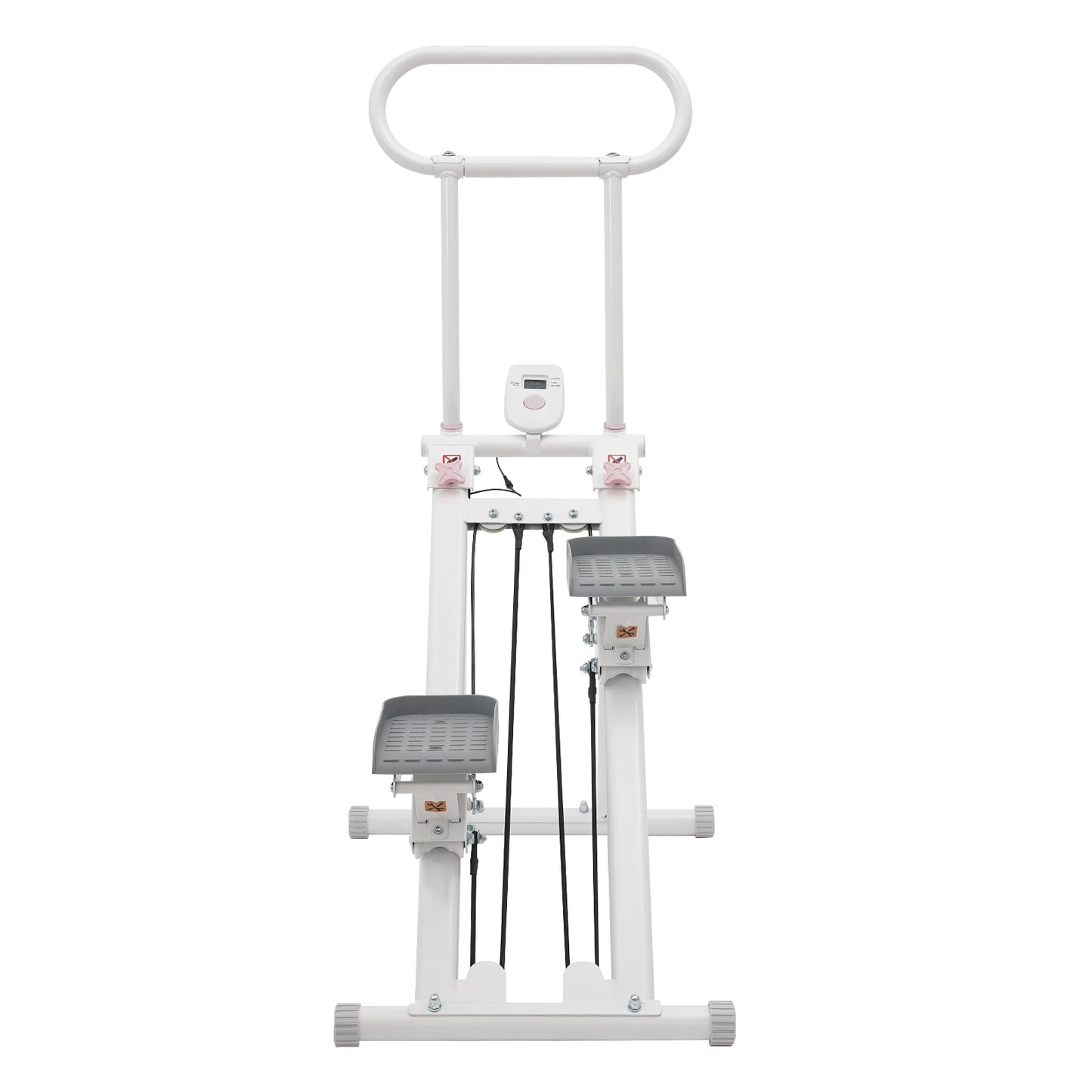 Folding Stair Stepper Vertical Climber Machine 300lbs Load Bearing for Home Gym White/Black