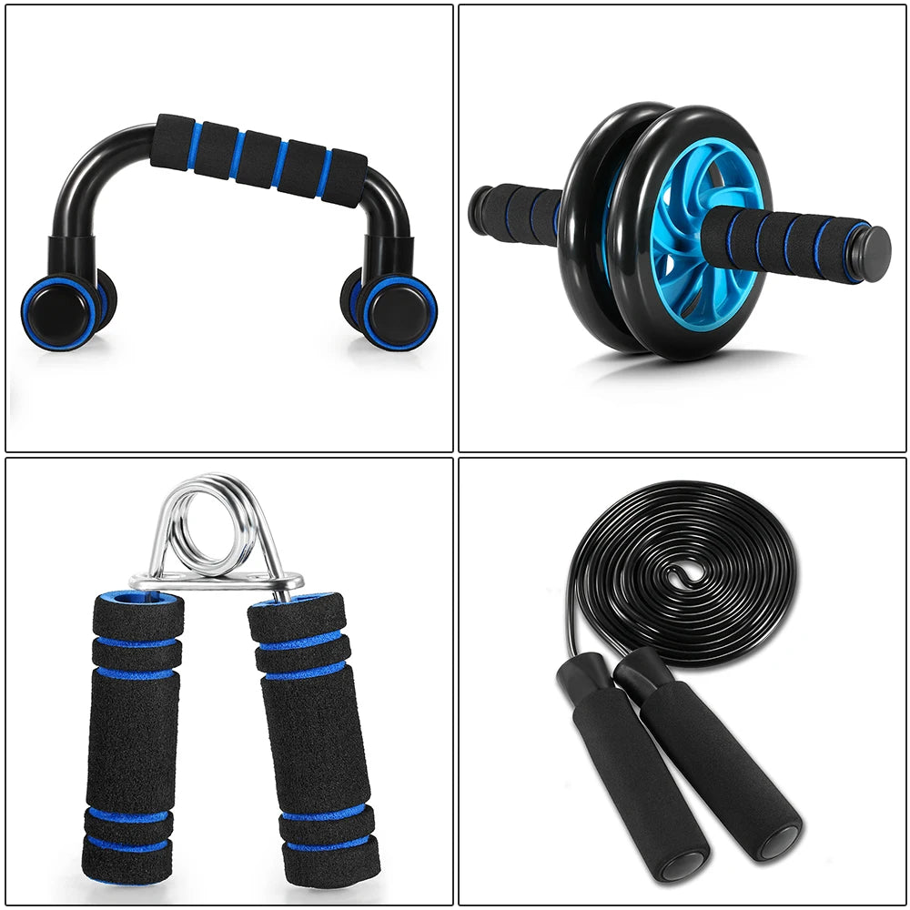 Tomshoo Gym Set Ab Roller No Noise Abdominal Wheel Ab Roller Stretch Trainer For Arm Waist Leg Exercise Gym Fitness Equipment
