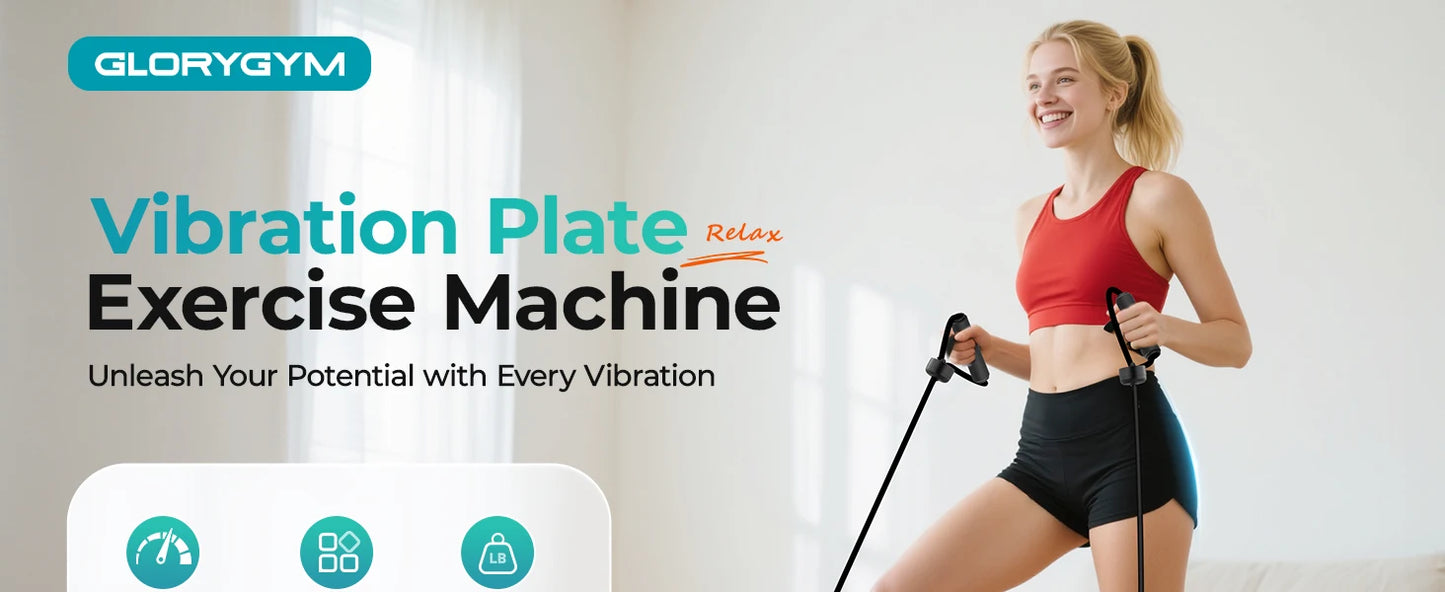 Vibration Plate Whole Body Exercise Machine 120 Levels Remote Control Workout Home Gym Fitness Platform Fat Burning Weight Loss