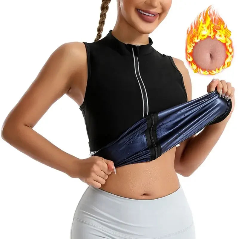 Women Gym Sauna Shaper Vest Thermo Sweat Tank Top Slimming Vest Waist Trainer Corset Fitness Workout Compression Shirt