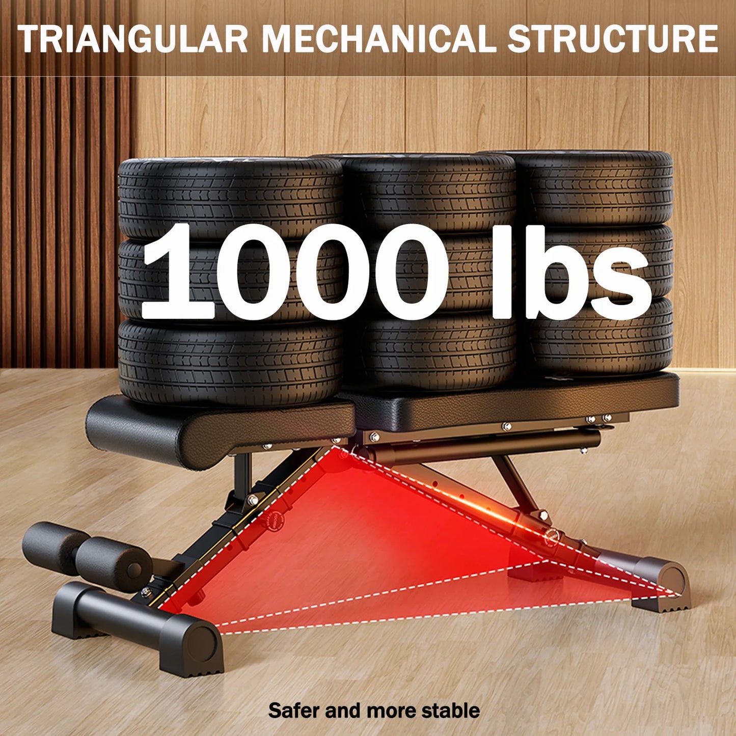 Adjustable Weight Bench for Full Body Workout Multifunctional Strength Training Dumbbell Bench Press Foldable 1000 lbs Capacity