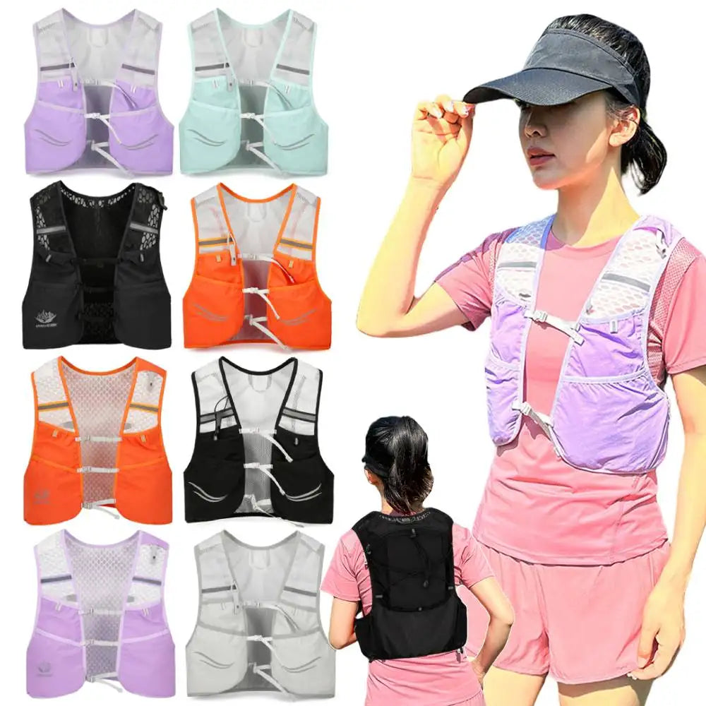 For Biking Running Storage Vest Lightweight Running Vest Reflective Hydration Water Chest Pack With Phone Storage Pocket