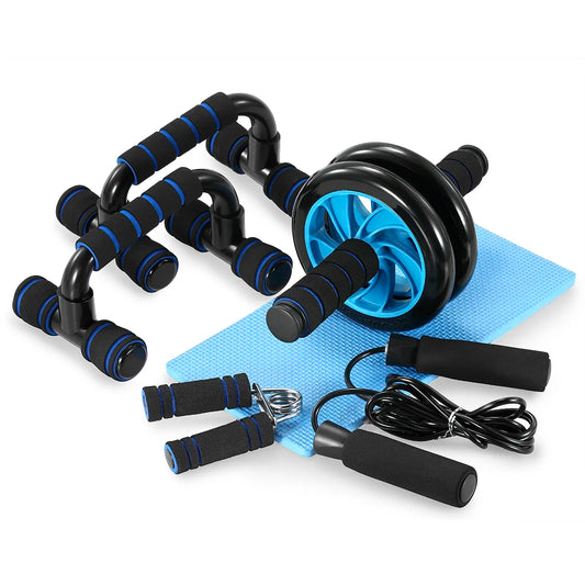 Tomshoo Gym Set Ab Roller No Noise Abdominal Wheel Ab Roller Stretch Trainer For Arm Waist Leg Exercise Gym Fitness Equipment