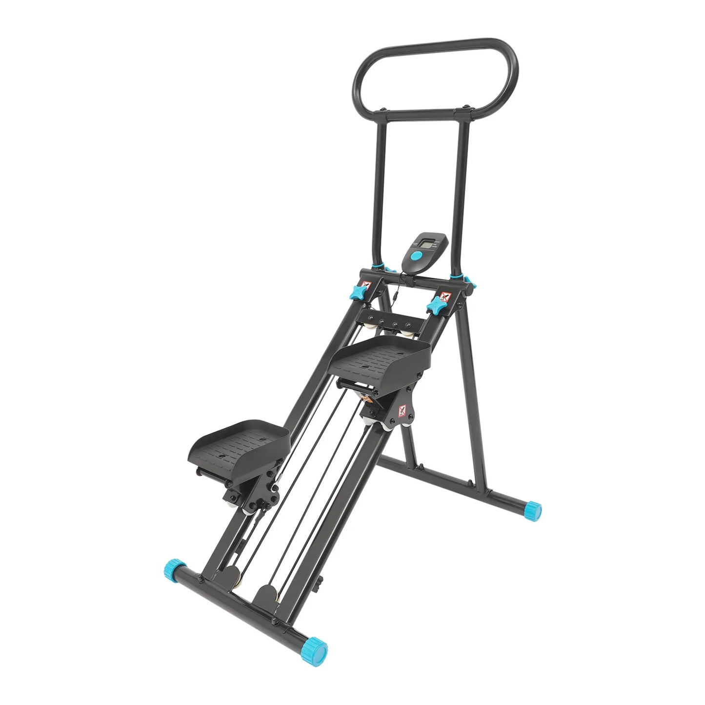 Folding Stair Stepper Vertical Climber Machine 300lbs Load Bearing for Home Gym White/Black