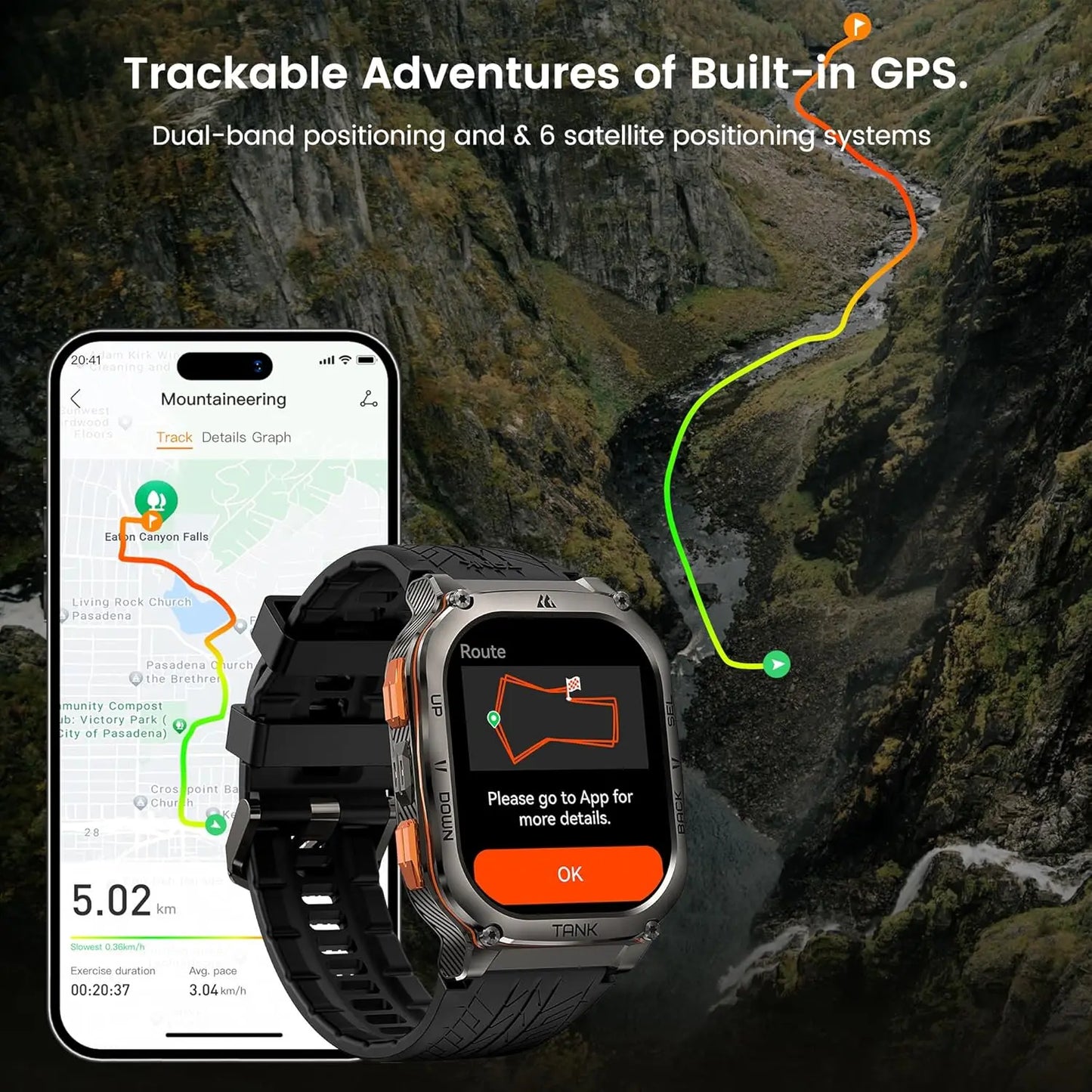TICWRIS TANK M3 Ultra GPS Smart Watch For Men Compass Altimeter Barometric IP69K 5ATM Waterproof 480mAh AMOLED Bluetooth Watches