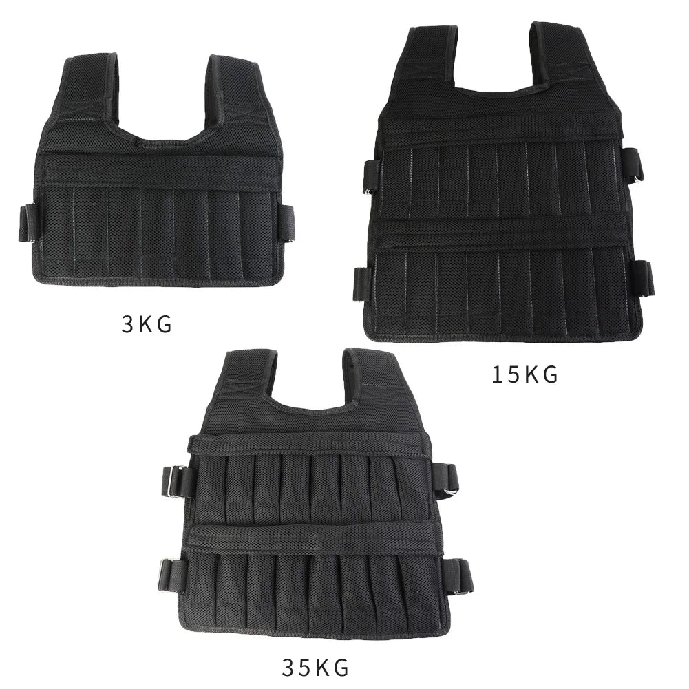 3/15/35kg Weighted Vest Adjustable Workout Weight Jacket Weighted Exercise Vest for Running Training Workout Jogging Walking