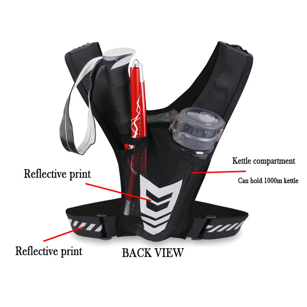 Running Phone Holder Vest Lightweight Cycling Vest Unisex Breathable Mesh Vest Bag Running Adjustable Buckle for Men Women