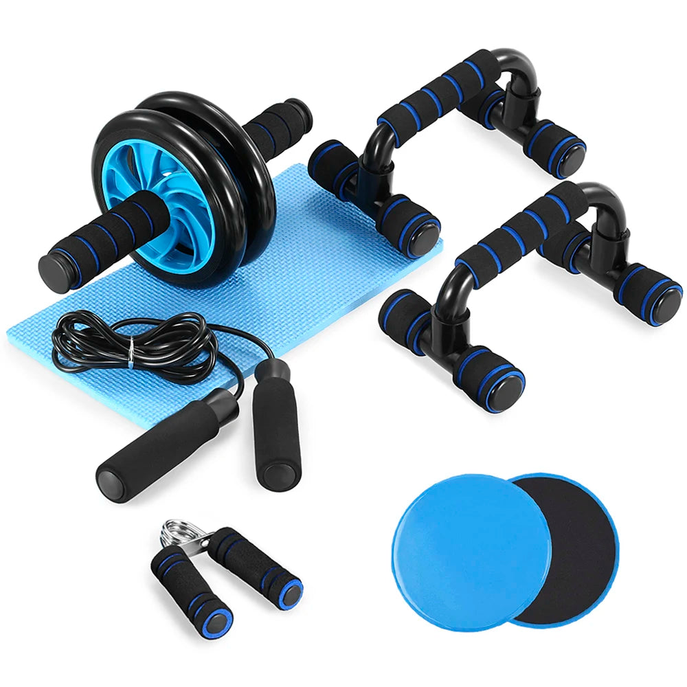 Tomshoo Gym Set Ab Roller No Noise Abdominal Wheel Ab Roller Stretch Trainer For Arm Waist Leg Exercise Gym Fitness Equipment