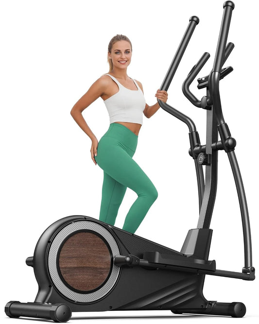 Magnetic Elliptical Trainer for Home Use Customized 15.5IN-19IN Stride 16 Workout Programs Elliptical Exercise Machine