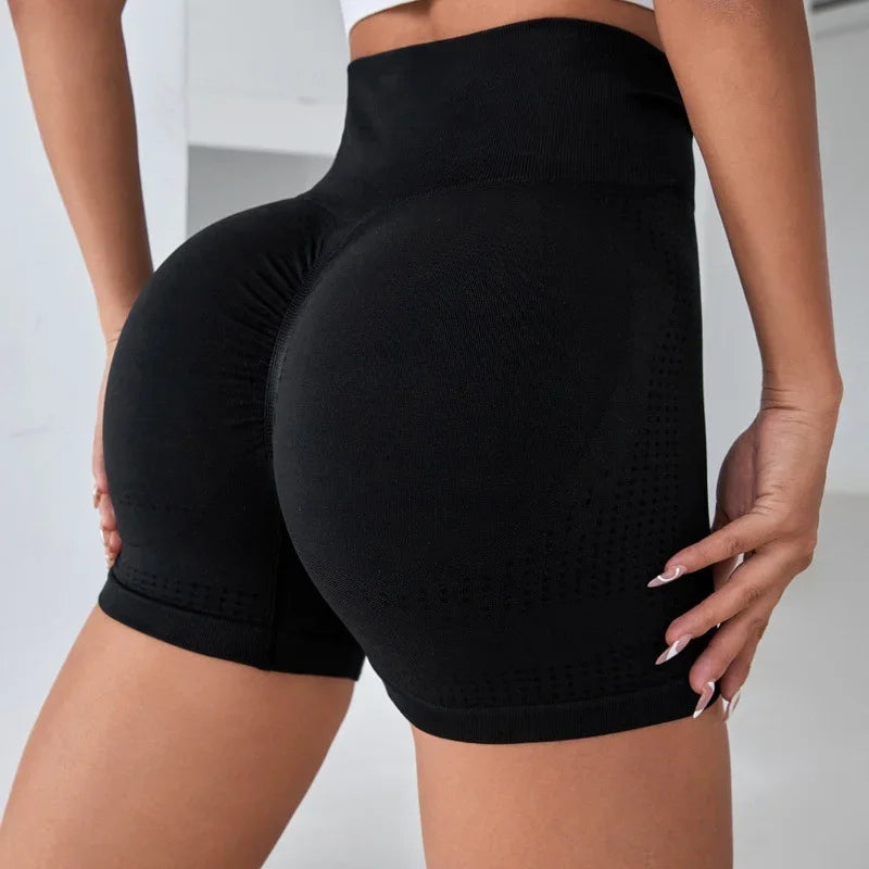 3pcs High Waist Yoga Sports Shorts Solid Colour, High Stretch Fitness Workout Exercise Shorts, Sportswear Breathable Leggings