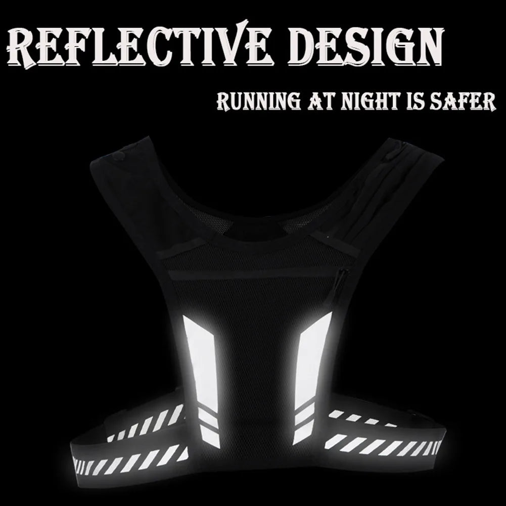 Running Phone Holder Vest Lightweight Cycling Vest Unisex Breathable Mesh Vest Bag Running Adjustable Buckle for Men Women