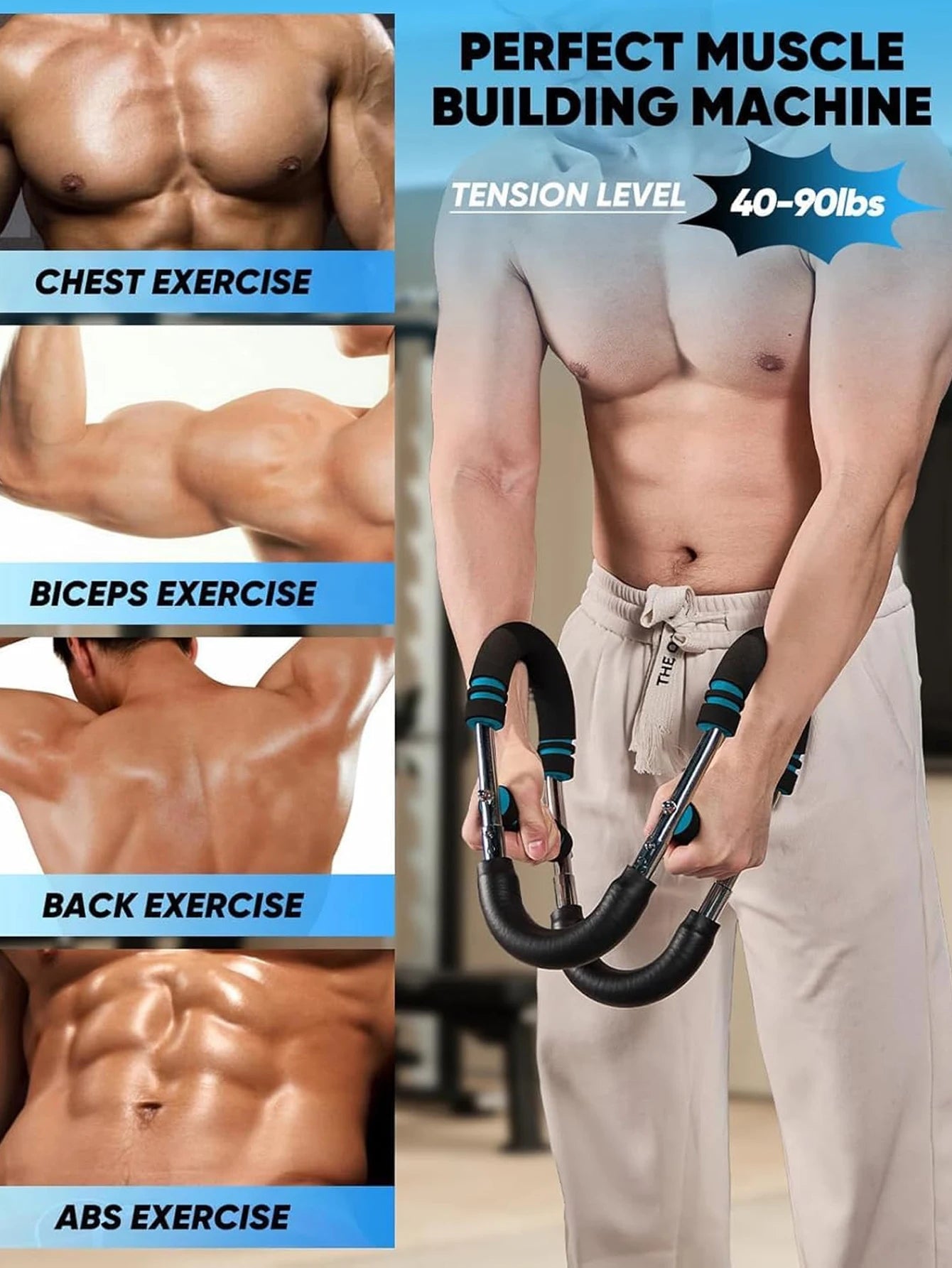 The Ultimate Arm Trainer Adjustable Chest Expander Arm Exerciser Shoulder Muscle Training Fitness Equipment Fitness Anywhere