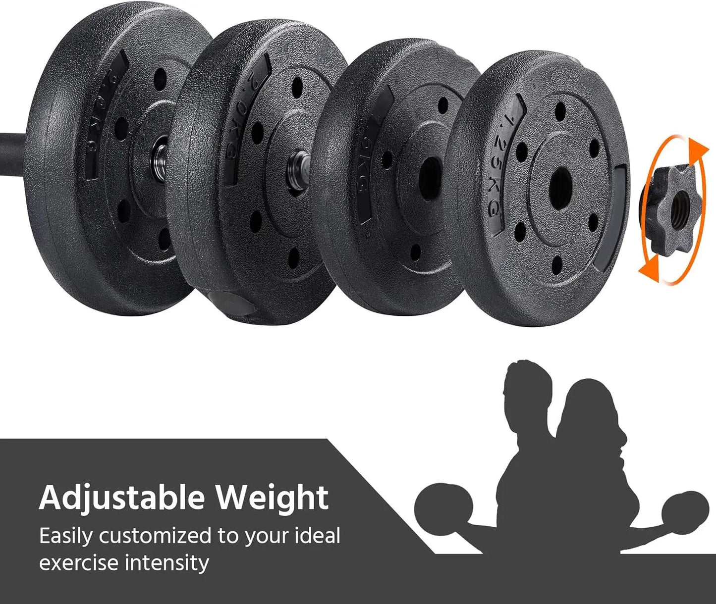 66LB Adjustable Dumbbell Weight Set Strength Training Equipment for Women & Men in Home Gym Muscle Body Training