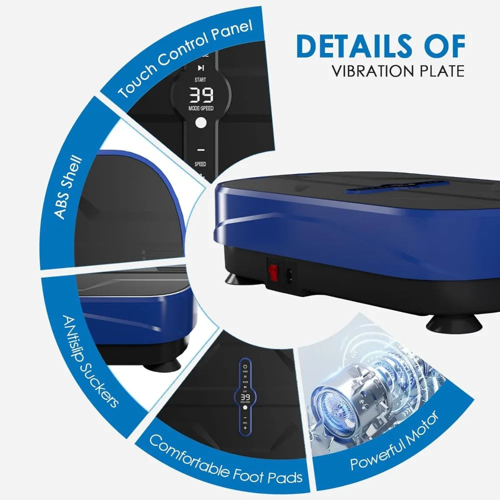 Vibration Plate Exercise Machine - Whole Body Workout Vibration Platform Lymphatic Drainage Machine for Weight Loss Home Fitness
