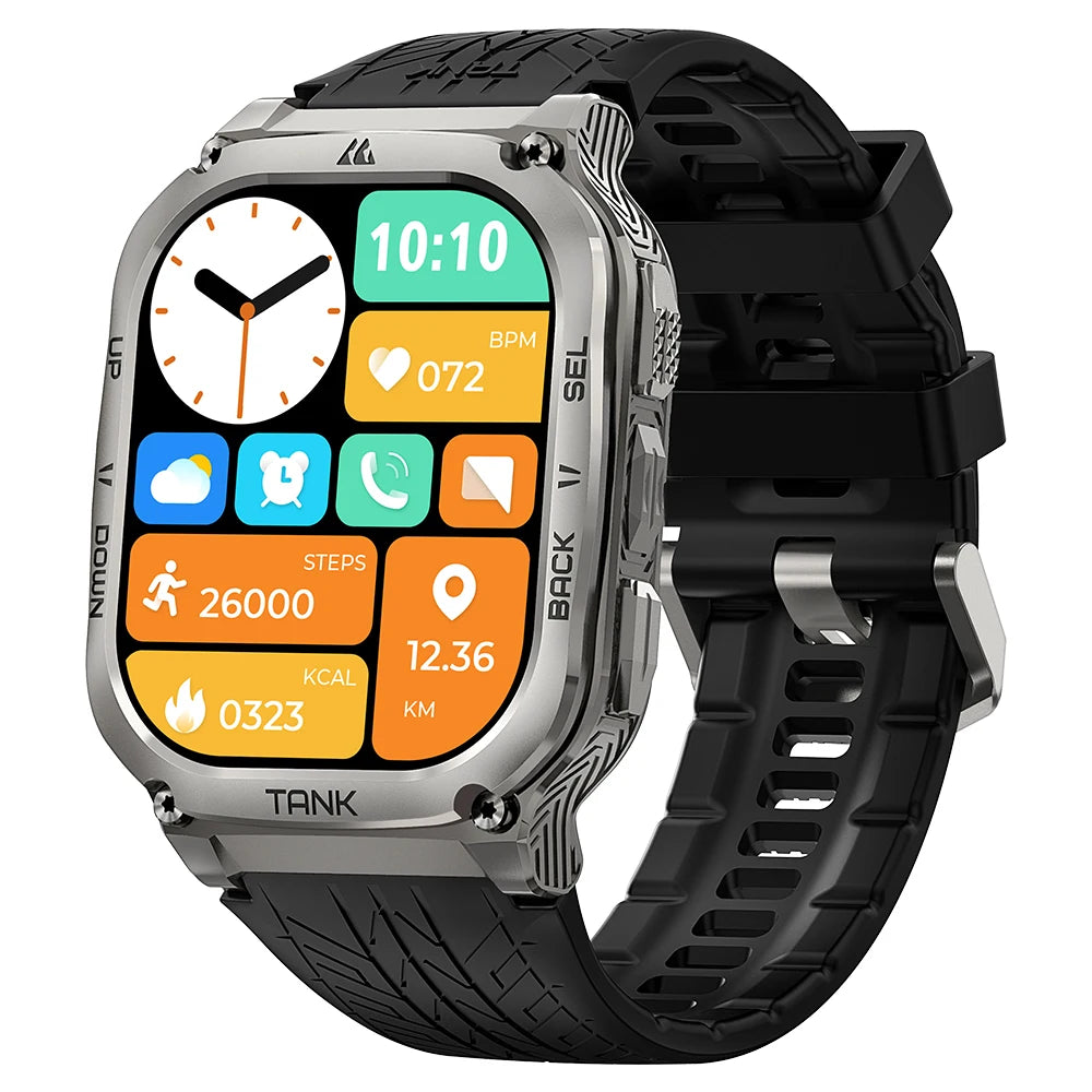 TICWRIS TANK M3 Ultra GPS Smart Watch For Men Compass Altimeter Barometric IP69K 5ATM Waterproof 480mAh AMOLED Bluetooth Watches