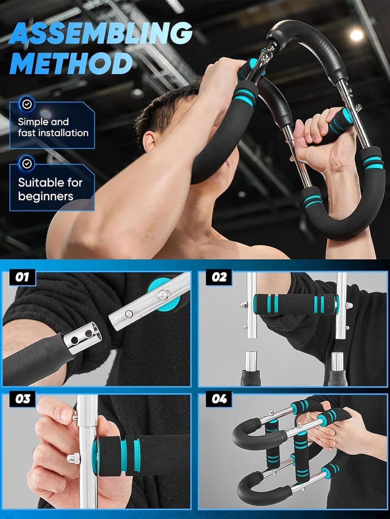 The Ultimate Arm Trainer Adjustable Chest Expander Arm Exerciser Shoulder Muscle Training Fitness Equipment Fitness Anywhere
