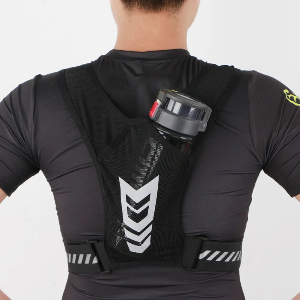 Running Phone Holder Vest Lightweight Cycling Vest Unisex Breathable Mesh Vest Bag Running Adjustable Buckle for Men Women