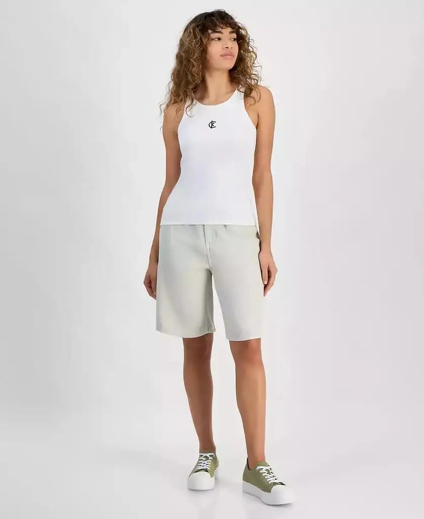 Calvin Klein Jeans | Women's Ribbed Logo Crewneck Tank Top