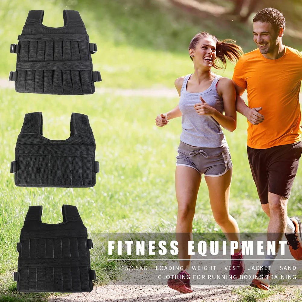 3/15/35kg Weighted Vest Adjustable Workout Weight Jacket Weighted Exercise Vest for Running Training Workout Jogging Walking