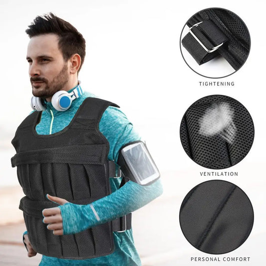3/15/35kg Weighted Vest Adjustable Workout Weight Jacket Weighted Exercise Vest for Running Training Workout Jogging Walking