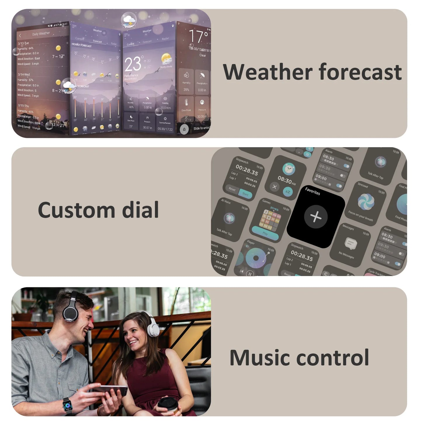 IOWODO Smart Watch 1.85” Full Touch HD Smartwatch Bluetooth Calling 100+ Sport Fitness Tracking Watch with Voice Assistant