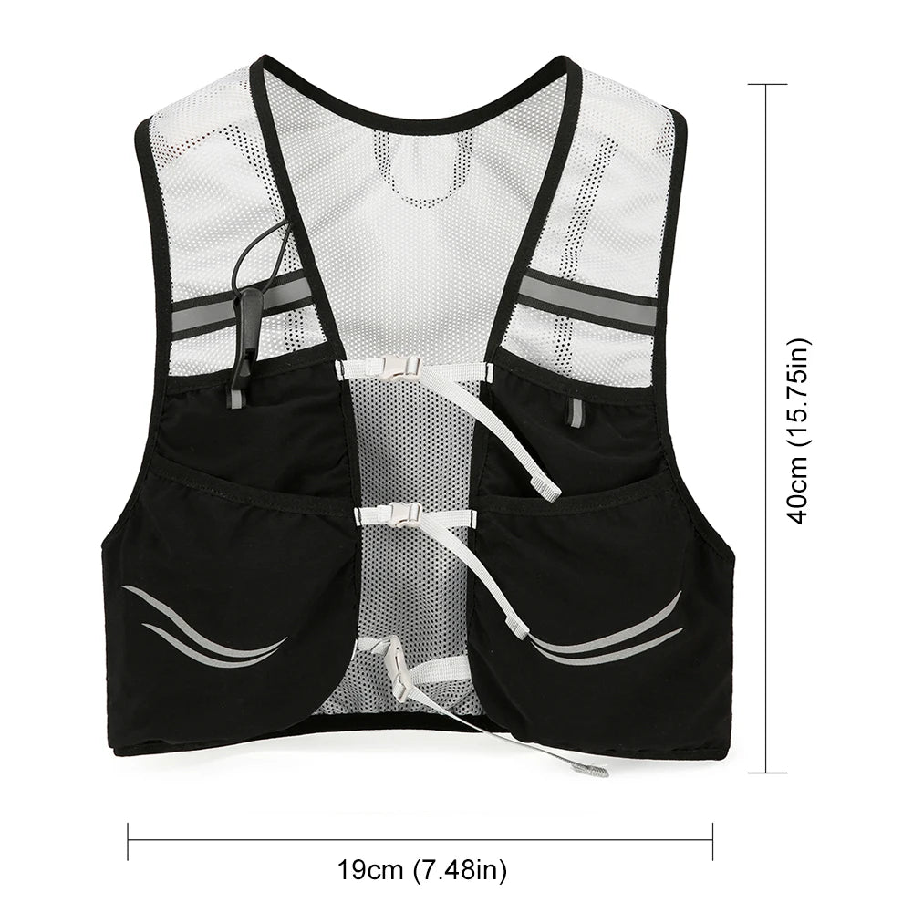 For Biking Running Storage Vest Lightweight Running Vest Reflective Hydration Water Chest Pack With Phone Storage Pocket